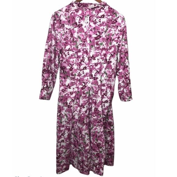 Vintage Handmade Cottagecore Floral MIDI Dress with Pockets - Picture 4 of 8